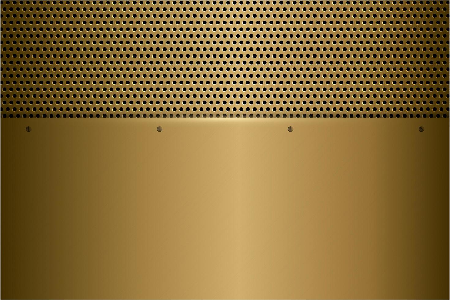 Modern golden metallic background vector