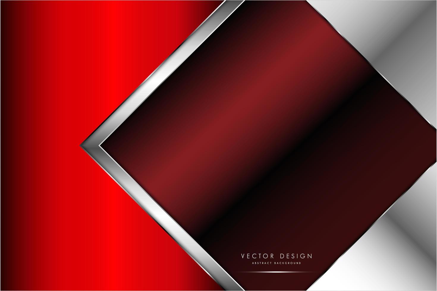 Modern red and silver metallic background vector