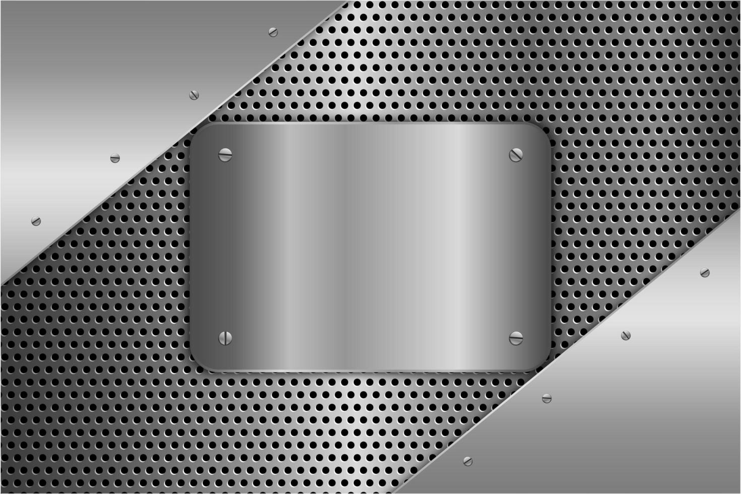 Modern silver metallic background vector