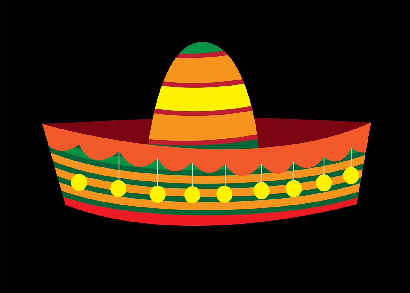 Sombrero Hat , mexican hat vector