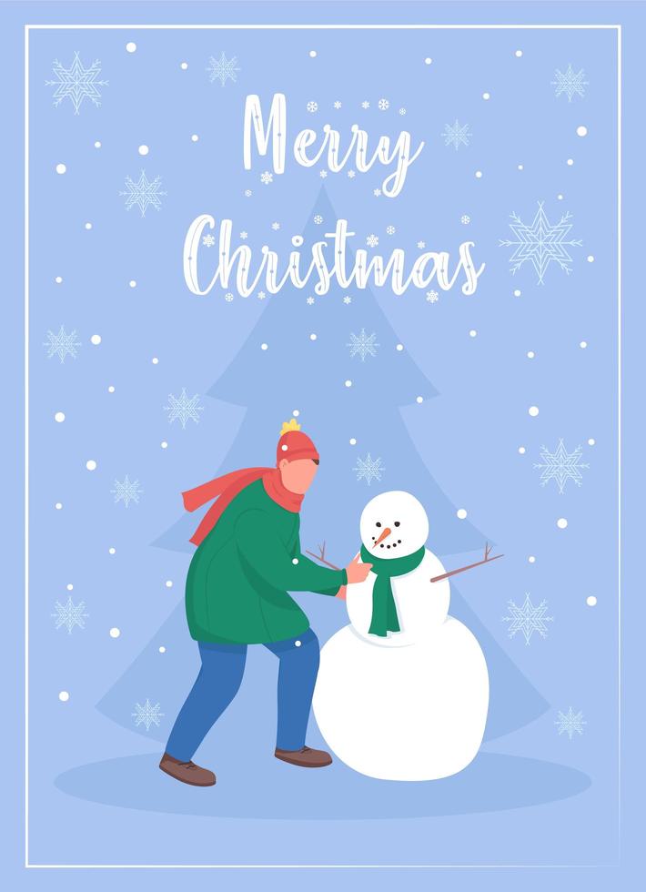 Merry Christmas greeting card vector