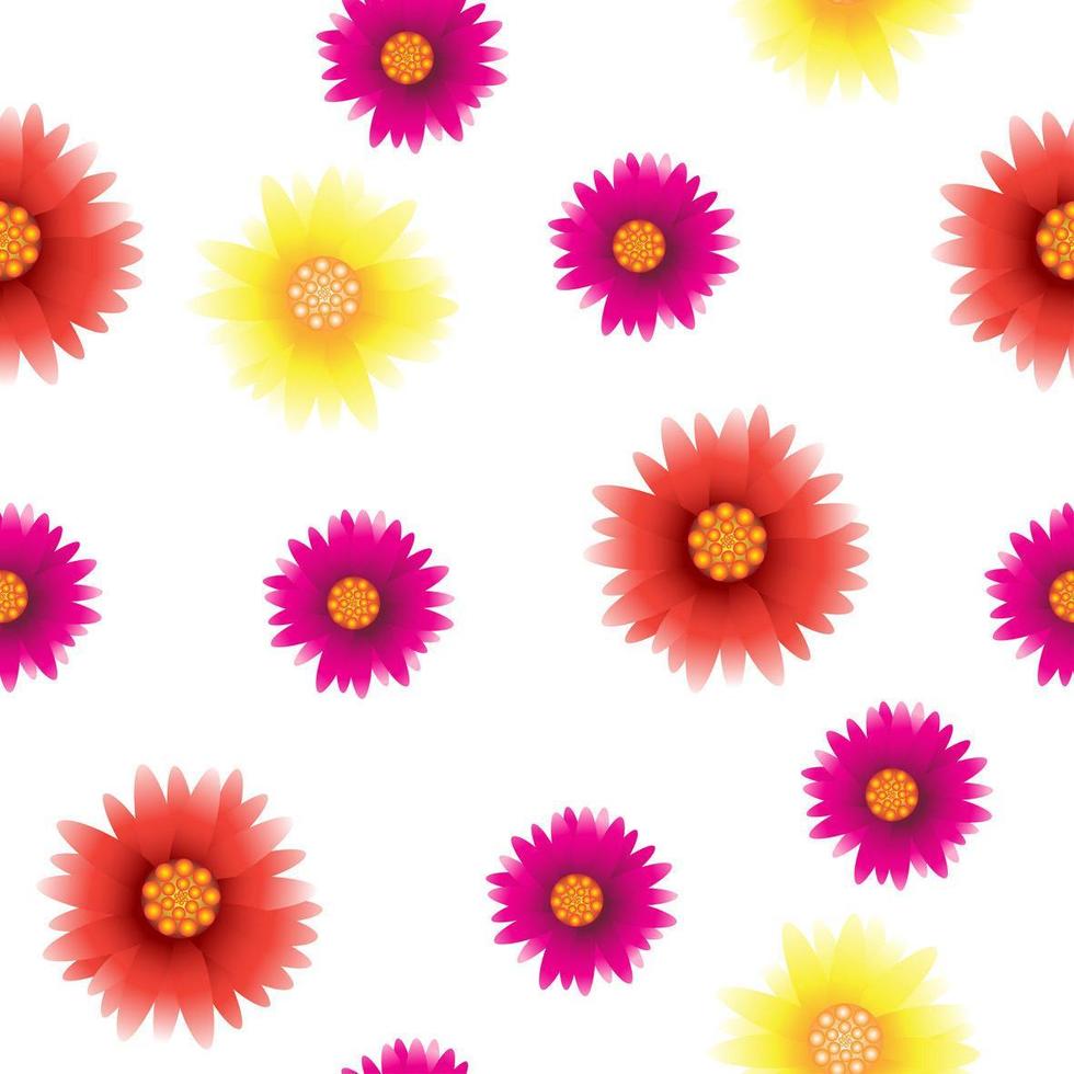 seamless pattern, beautiful flowers vector
