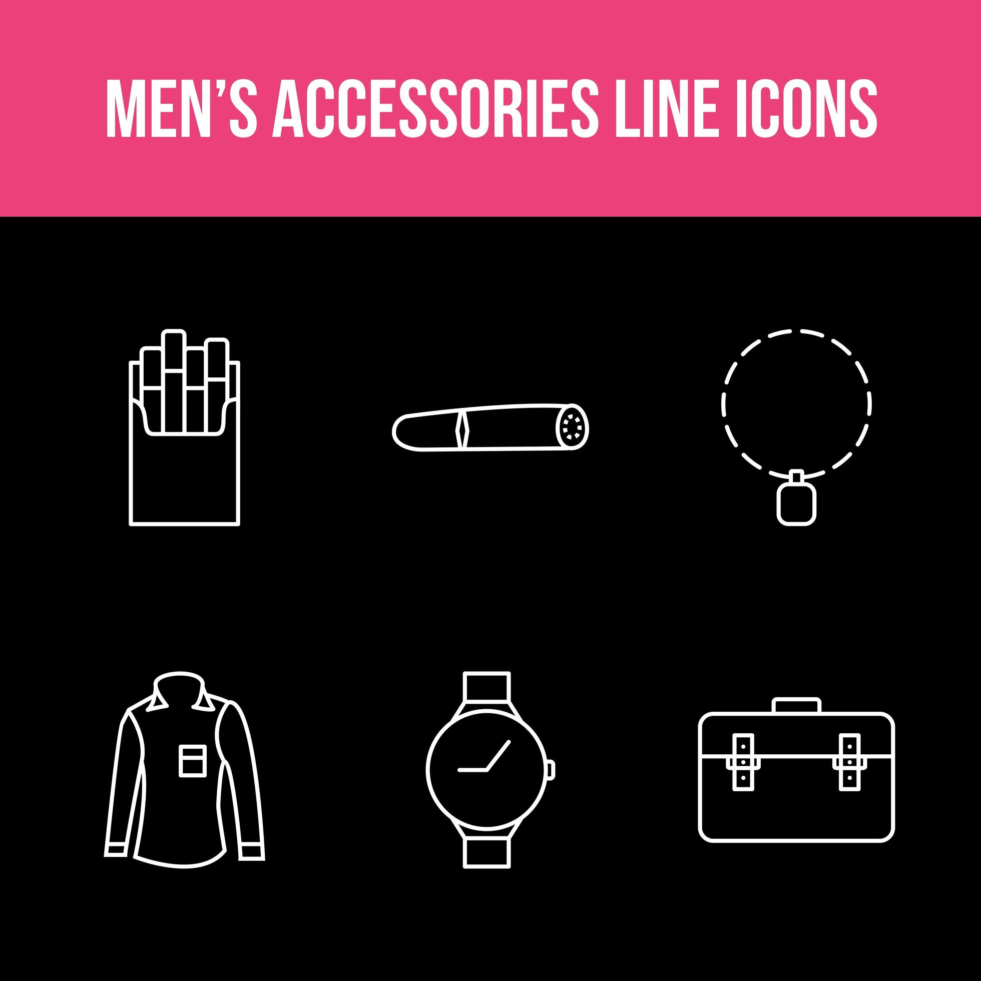 Men's Accessories App Set 1631266 Vector Art at Vecteezy