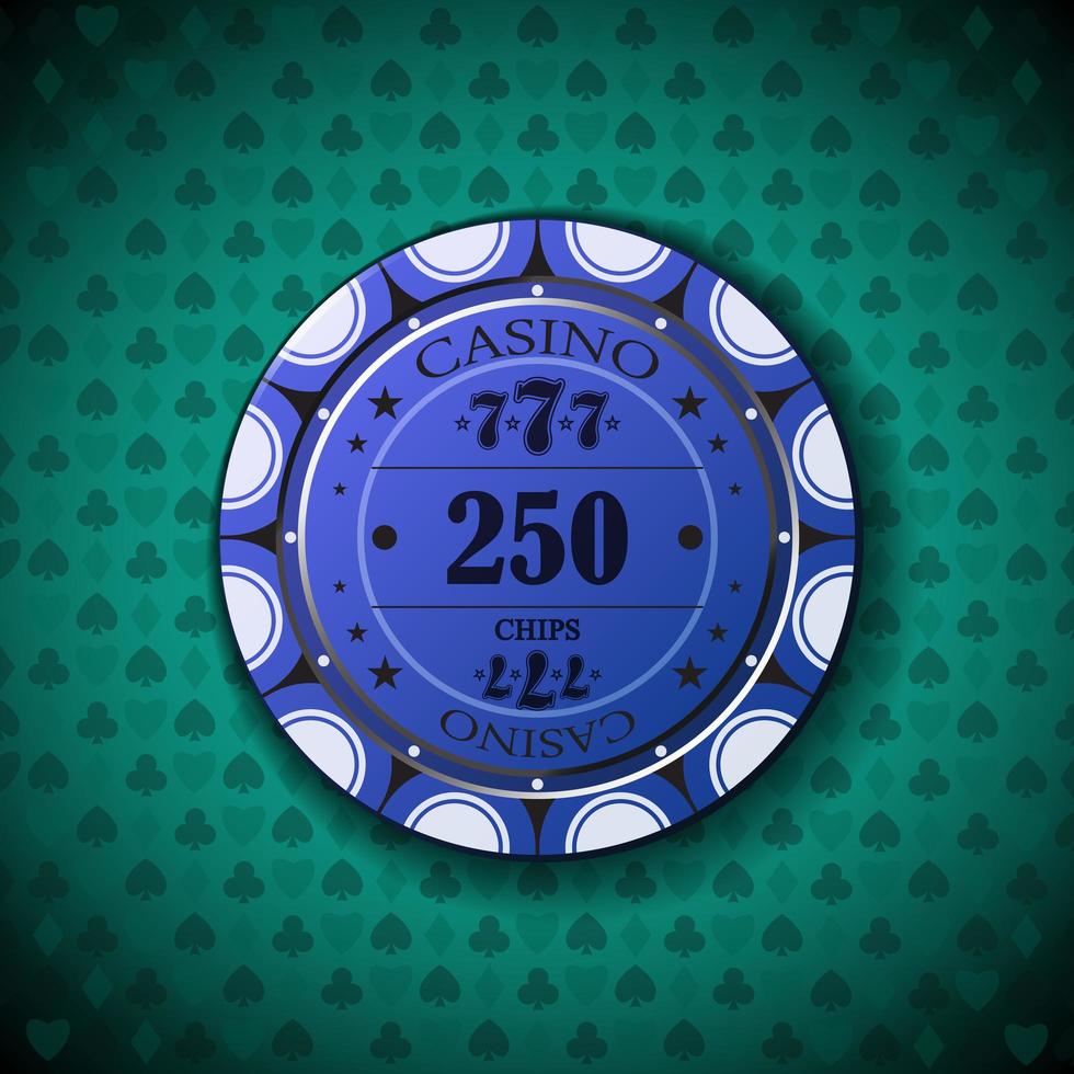 Poker chip nominal, two hundred fifty vector