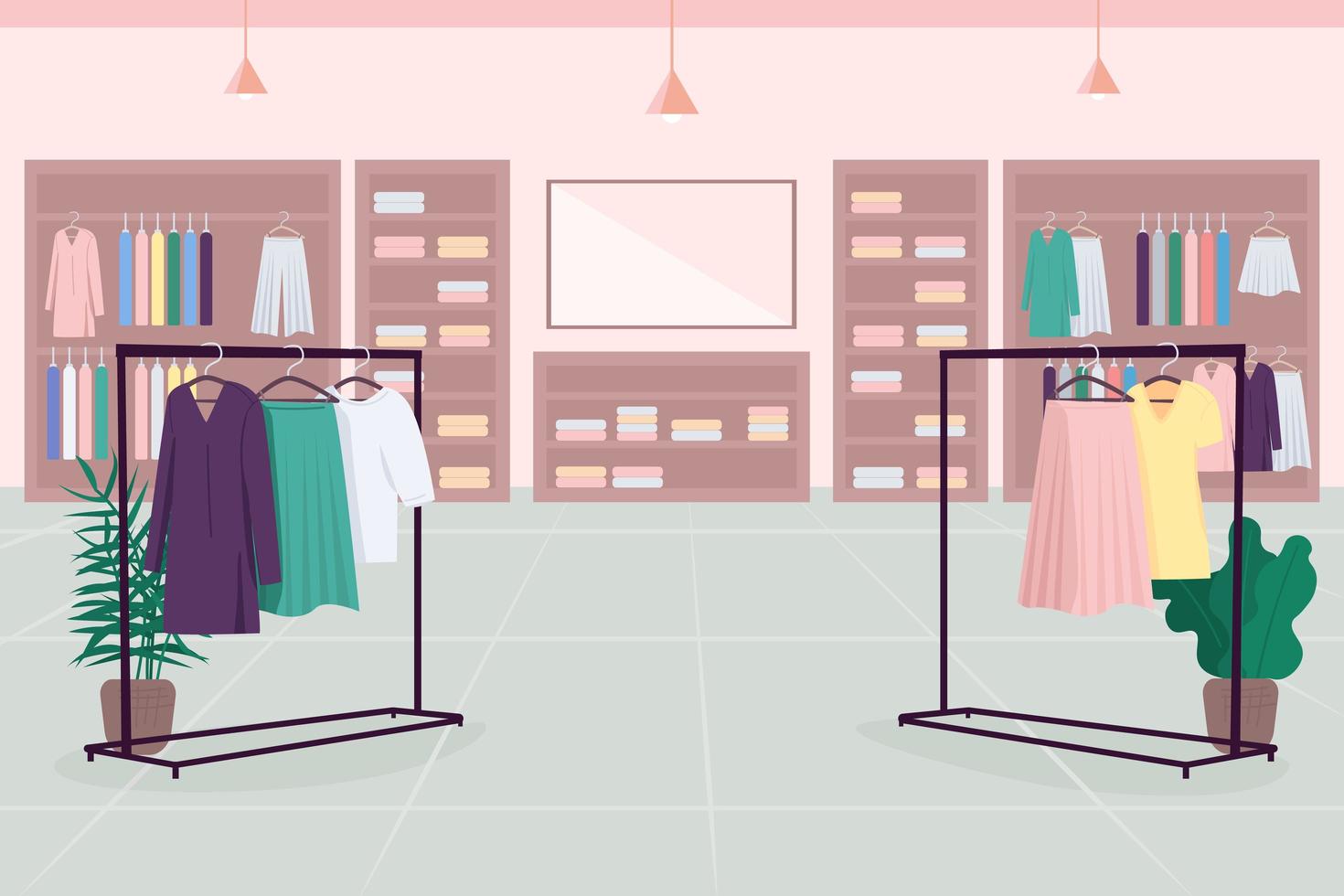 Shopping Clothes store vector