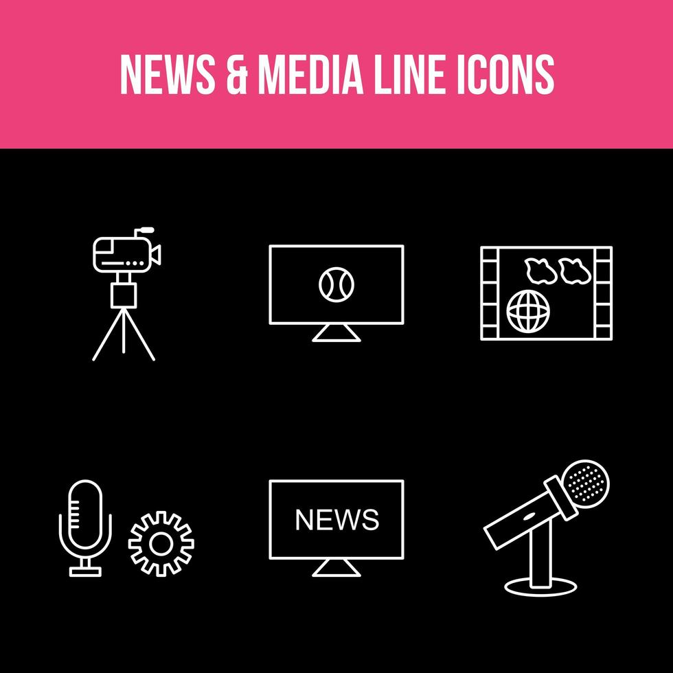 Unique News and Media App Set vector