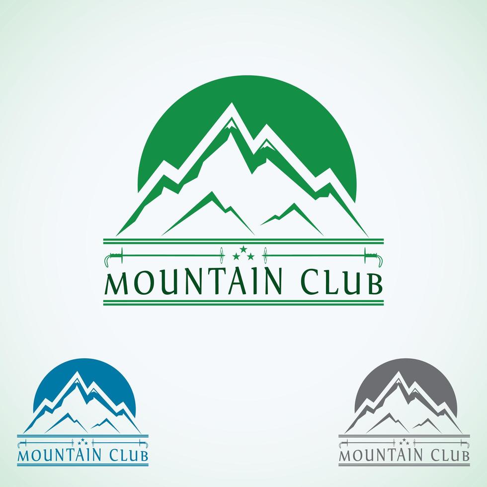 Mountains vintage logo design vector