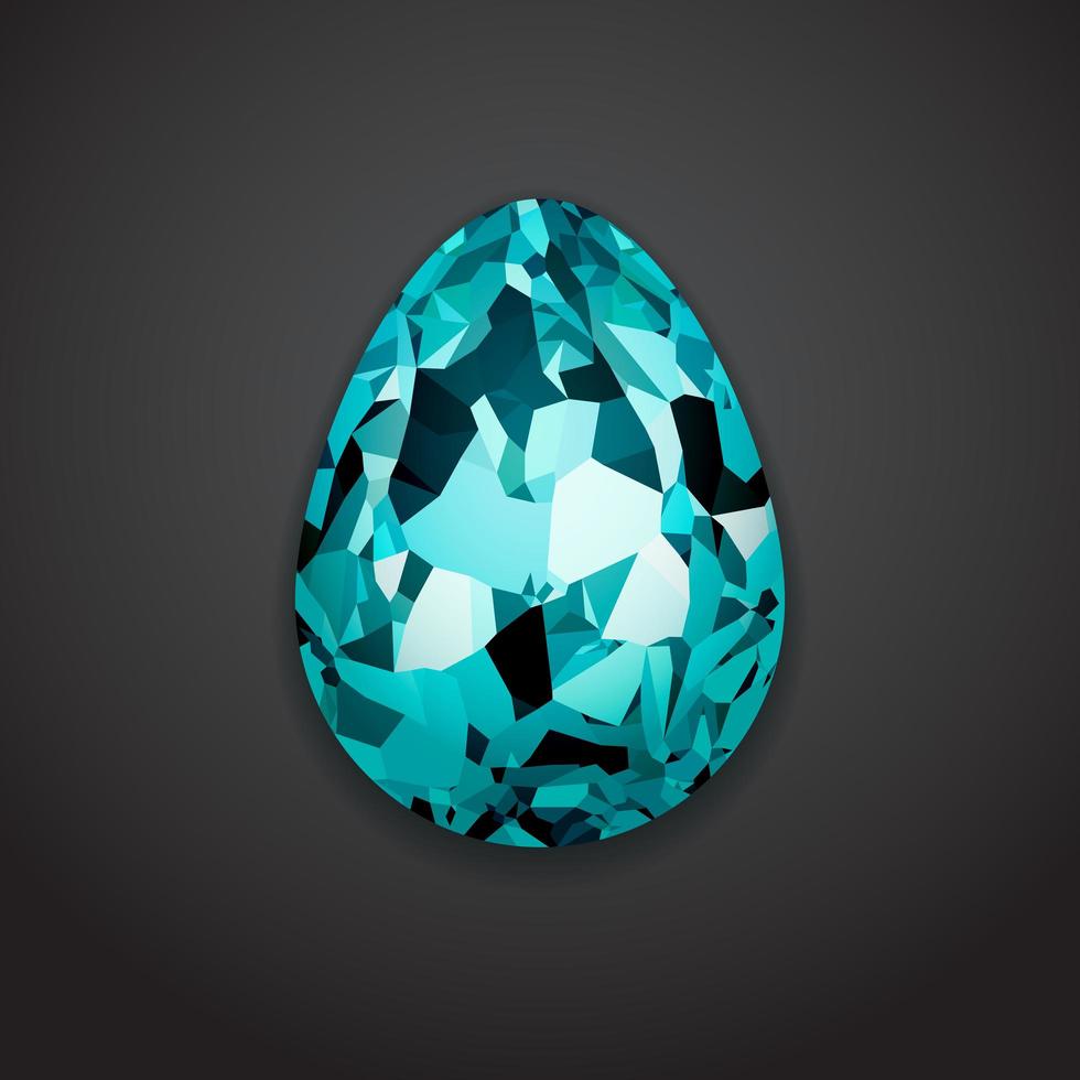 Stylish creative crystal easter egg vector