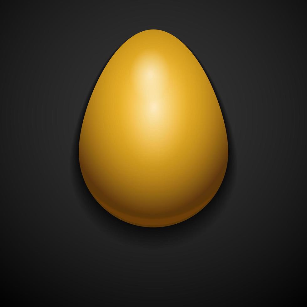 huevo de pascua brillante dorado creativo con estilo vector