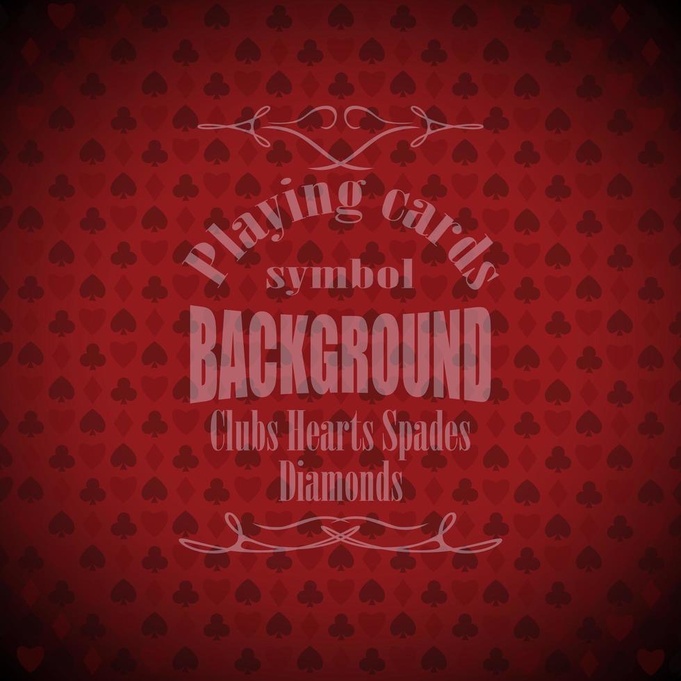 Playing, poker, blackjack cards symbol background vector