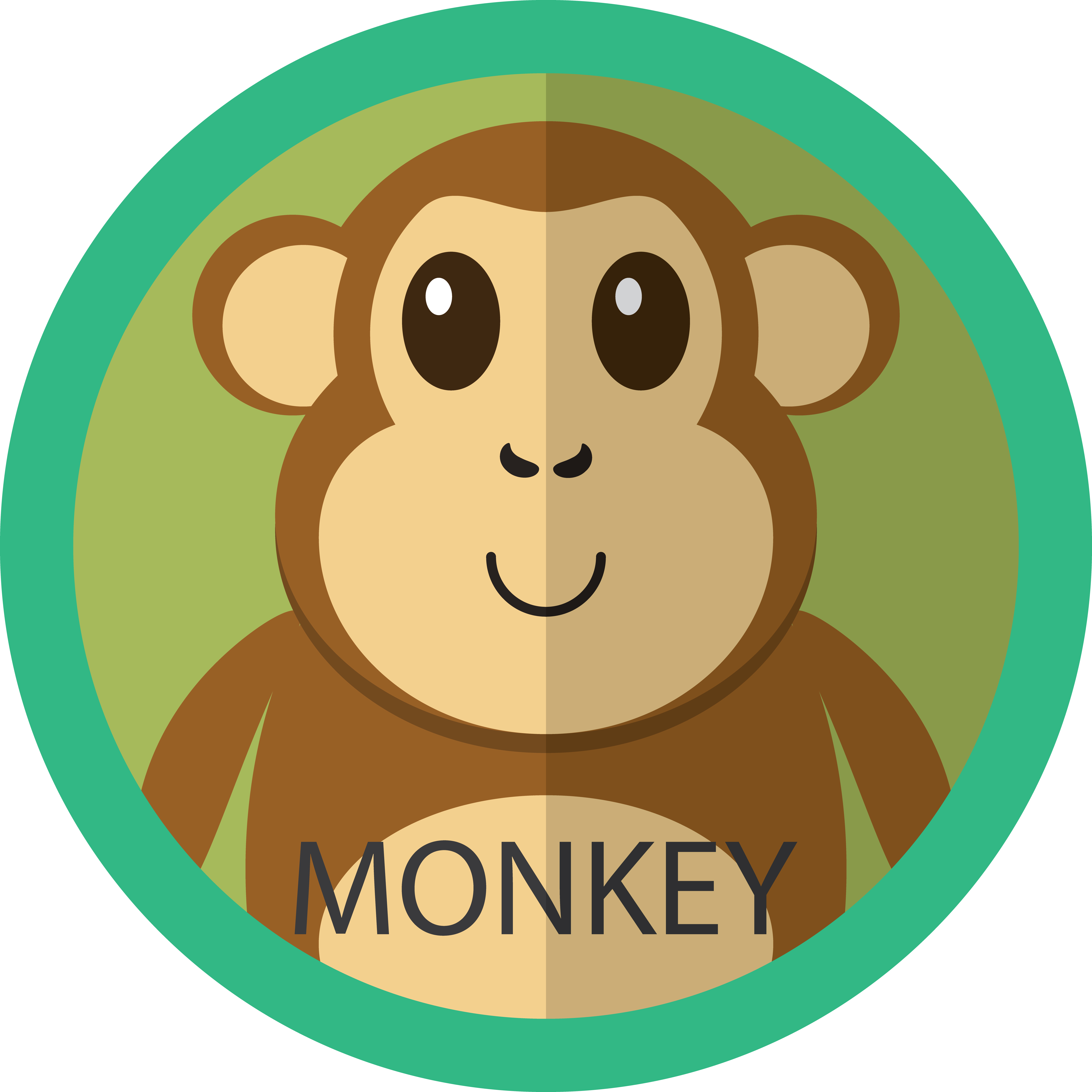 Cute brown monkey cartoon flat icon avatar 1631449 Vector Art at Vecteezy Cute brown monkey cartoon flat icon avatar 1631449 Vector Art at Vecteezy