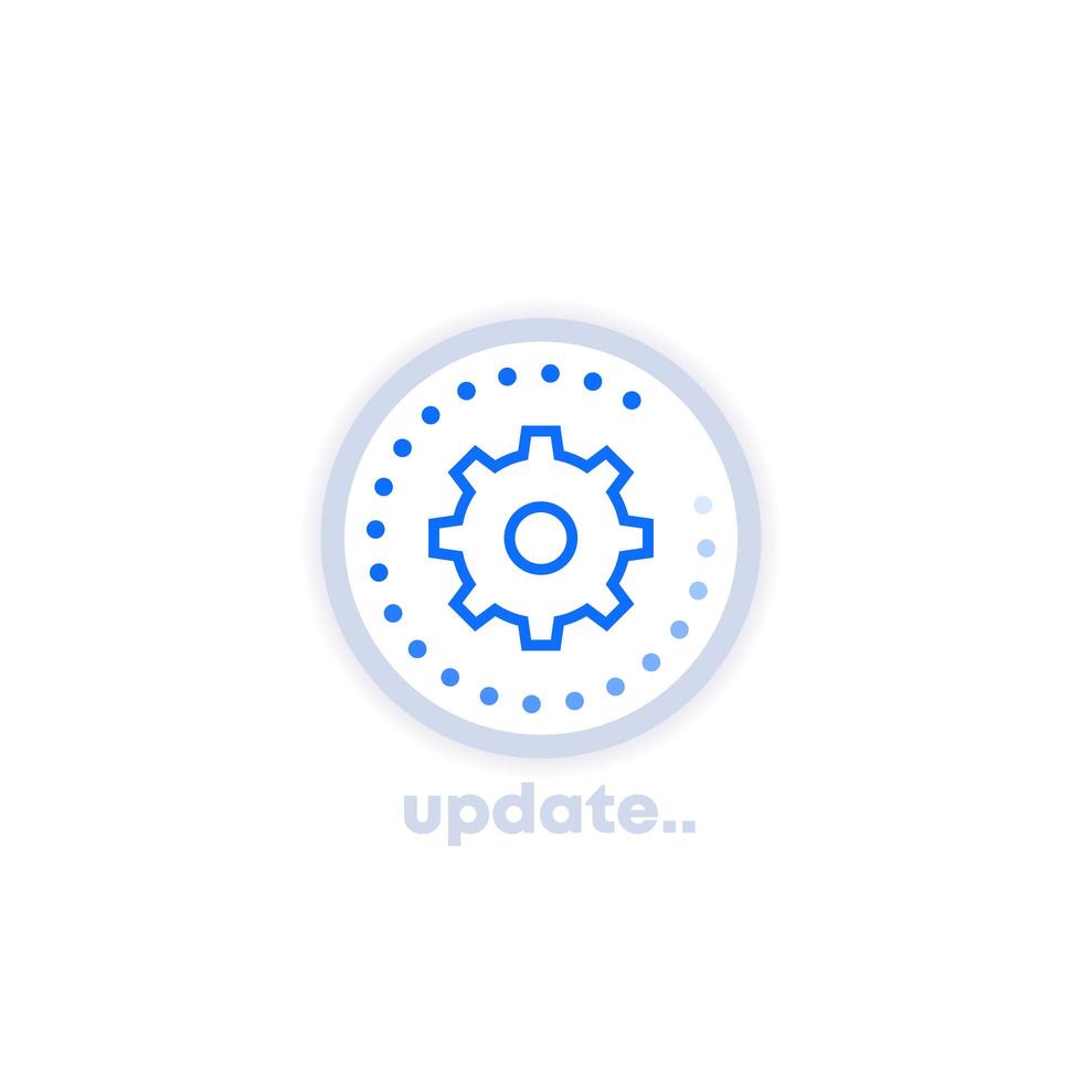 Update icon with gear vector