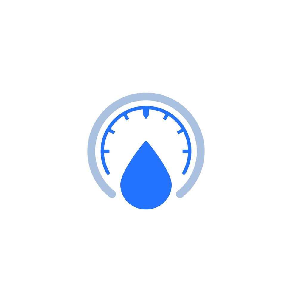 Humidity, water level meter icon vector