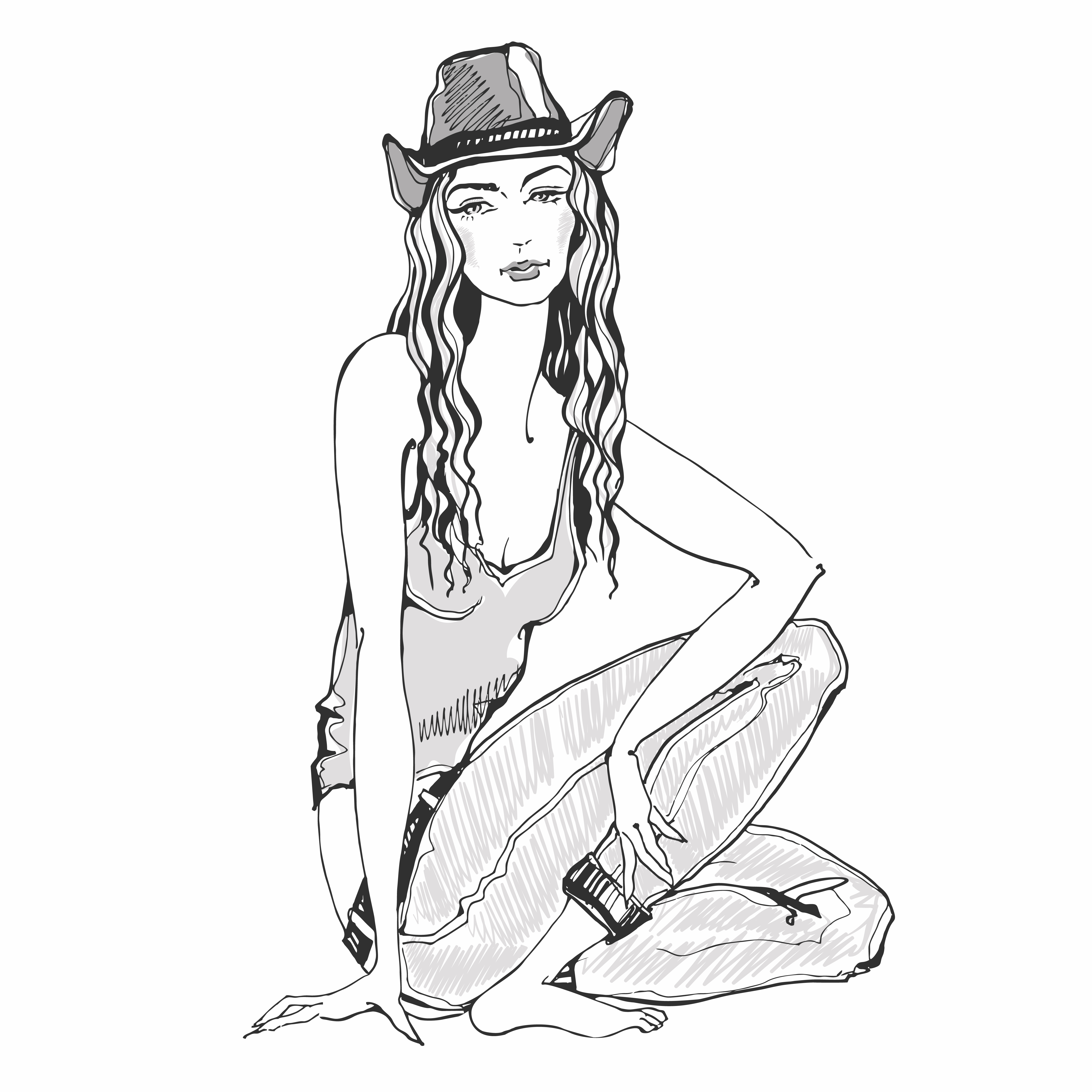 Hat Drawing Fashion Illustration Stock Photography PNG, Clipart, Arm,  Cowboy Hat, Fashion, Fictional Character, Girl Free