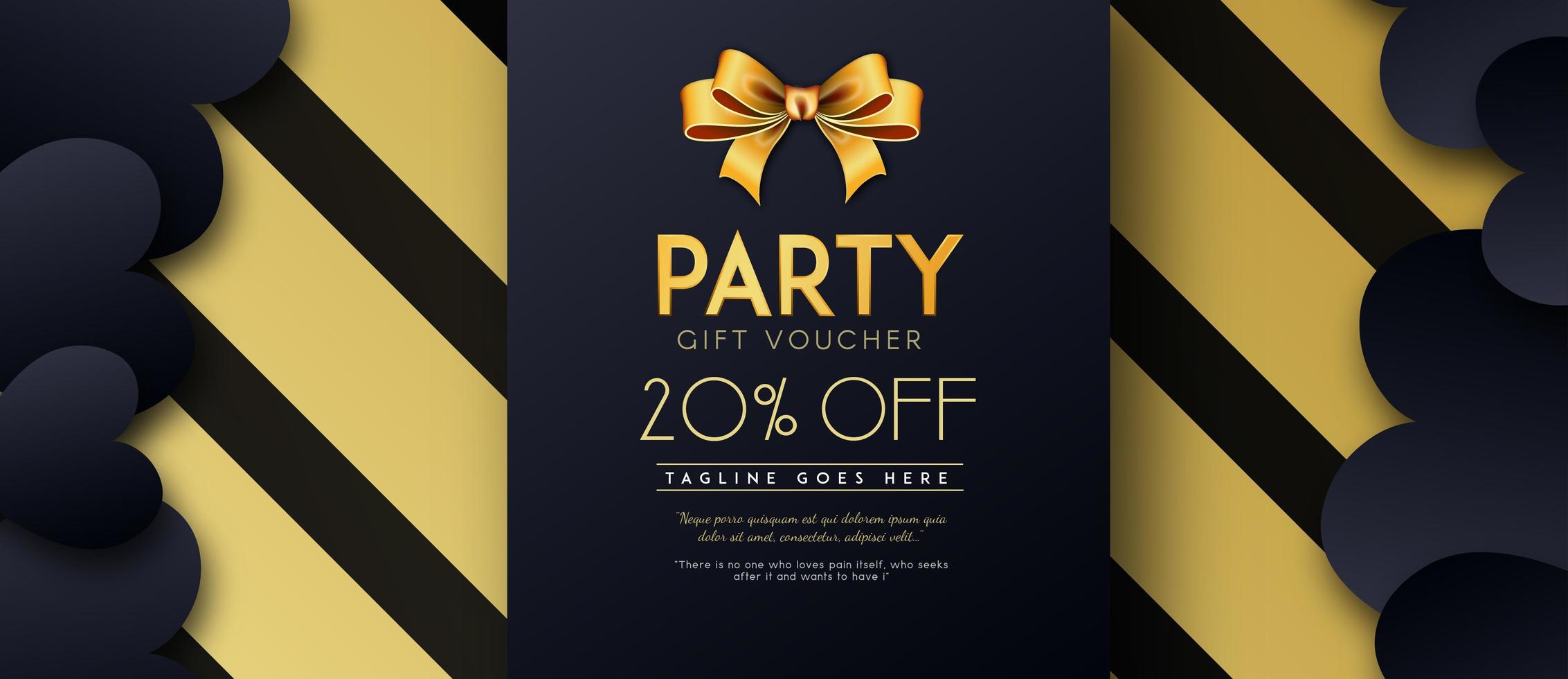 Luxury Gift Voucher Discount Coupon Banner vector