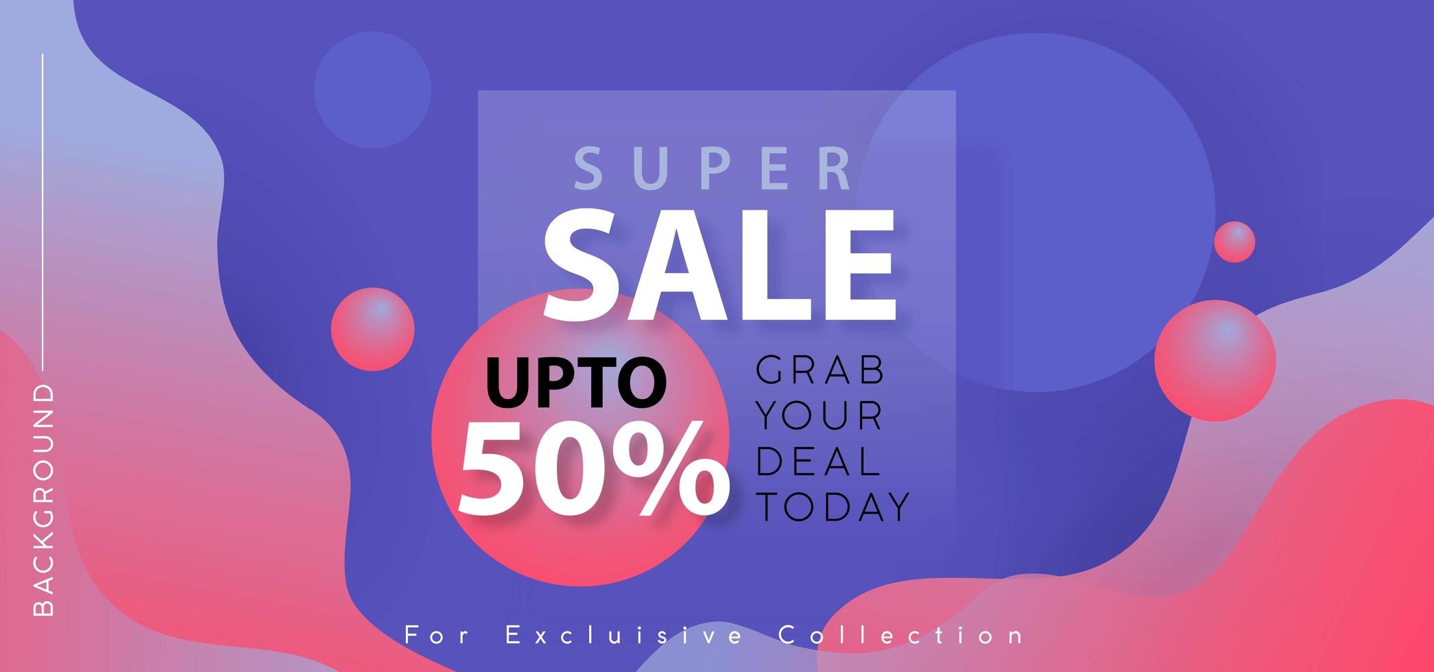 Wavy Gradient Sale Banner Advertisement vector