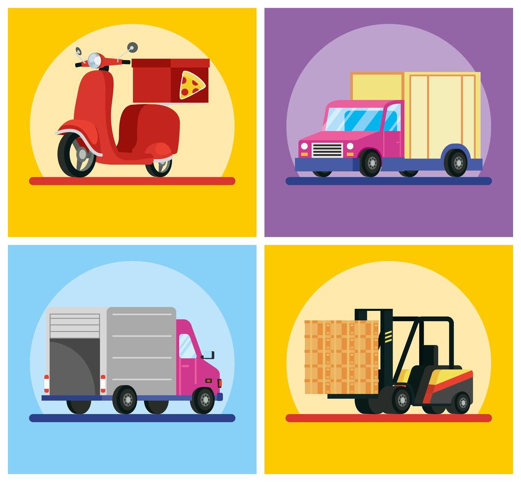 Delivery service composition set vector