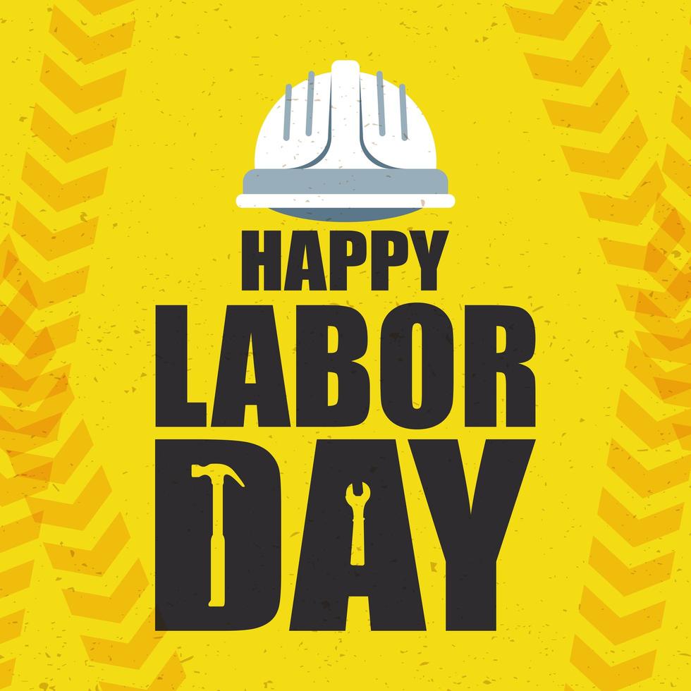 Happy labor day celebration set vector