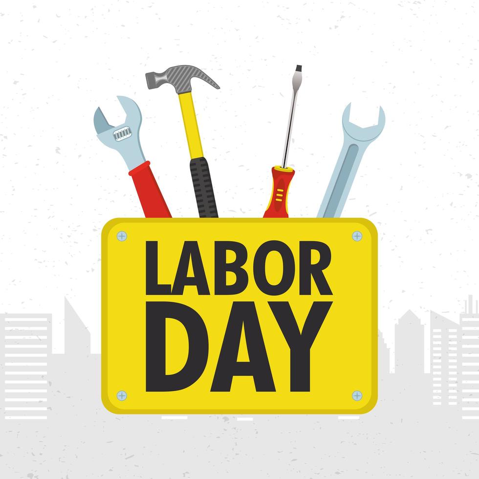 Happy labor day celebration vector