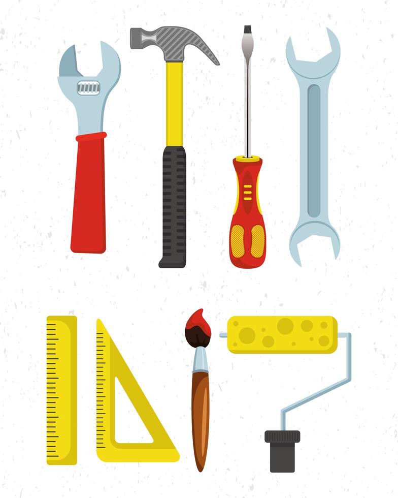 Worker tools icon set vector