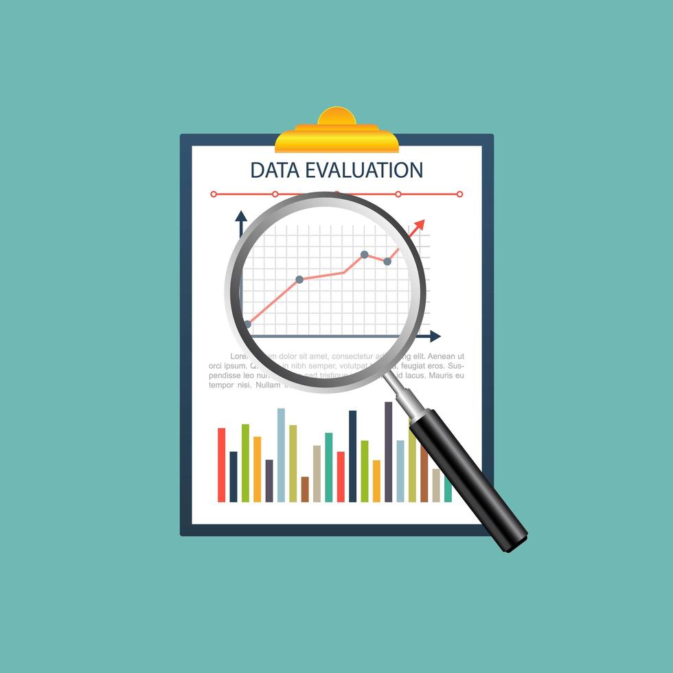 concepto de gráfico de datos de auditoría vector