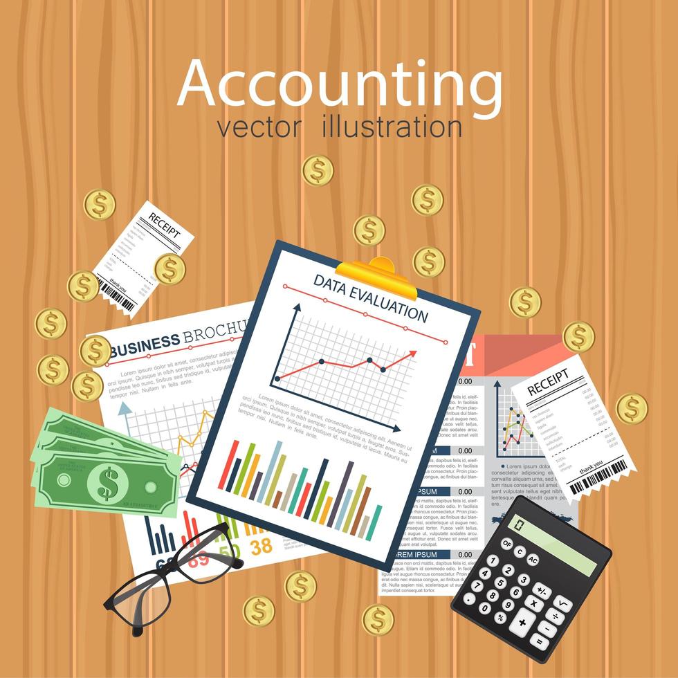 Auditing accounting concept vector