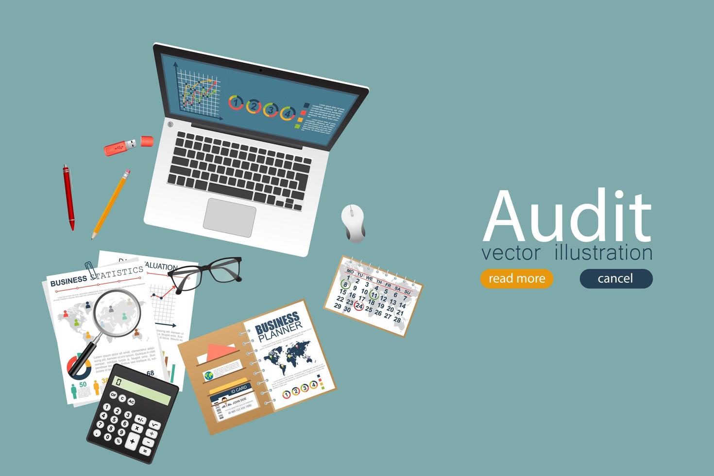 Auditing concept design vector