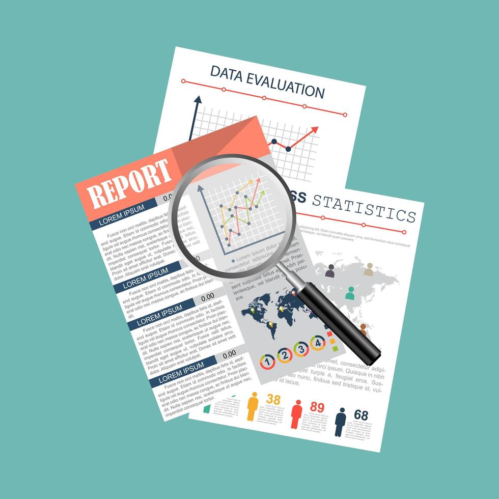 Data analysis concept vector