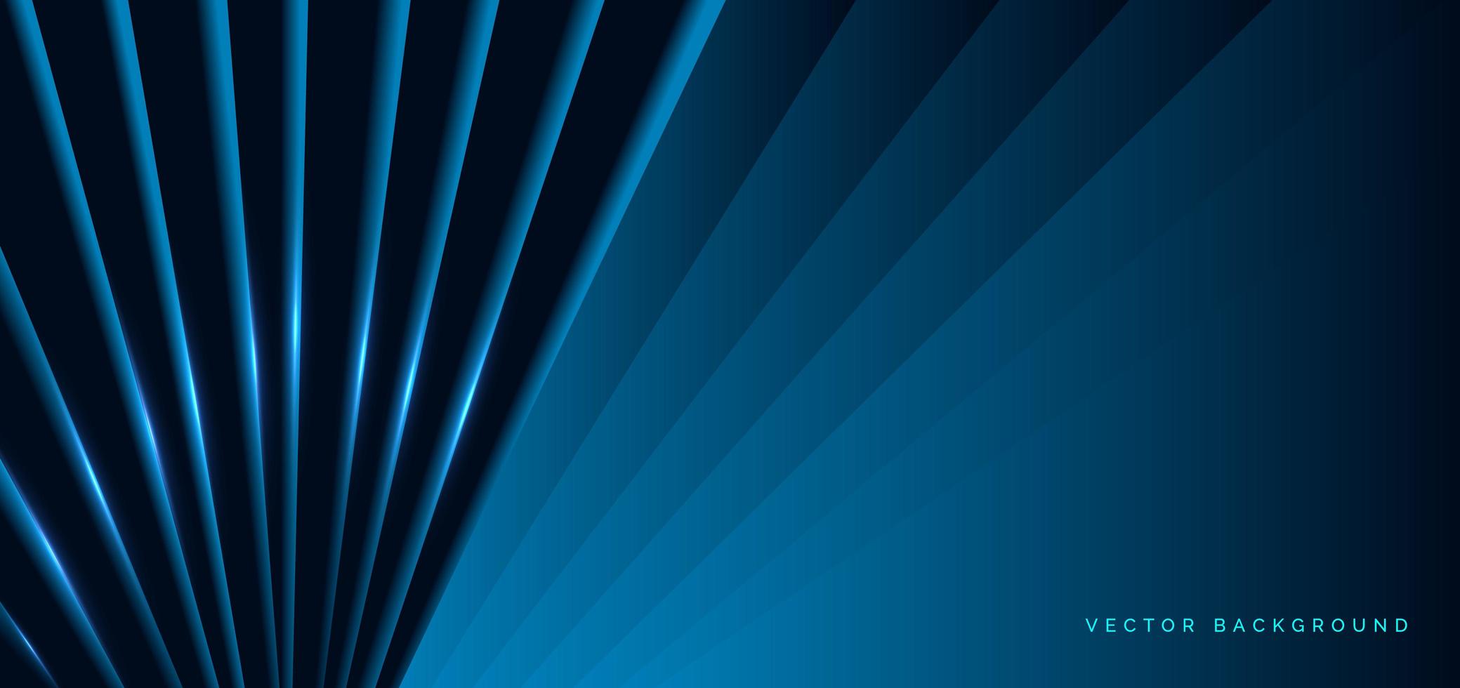 Dark blue diagonal shapes with blue light effect vector