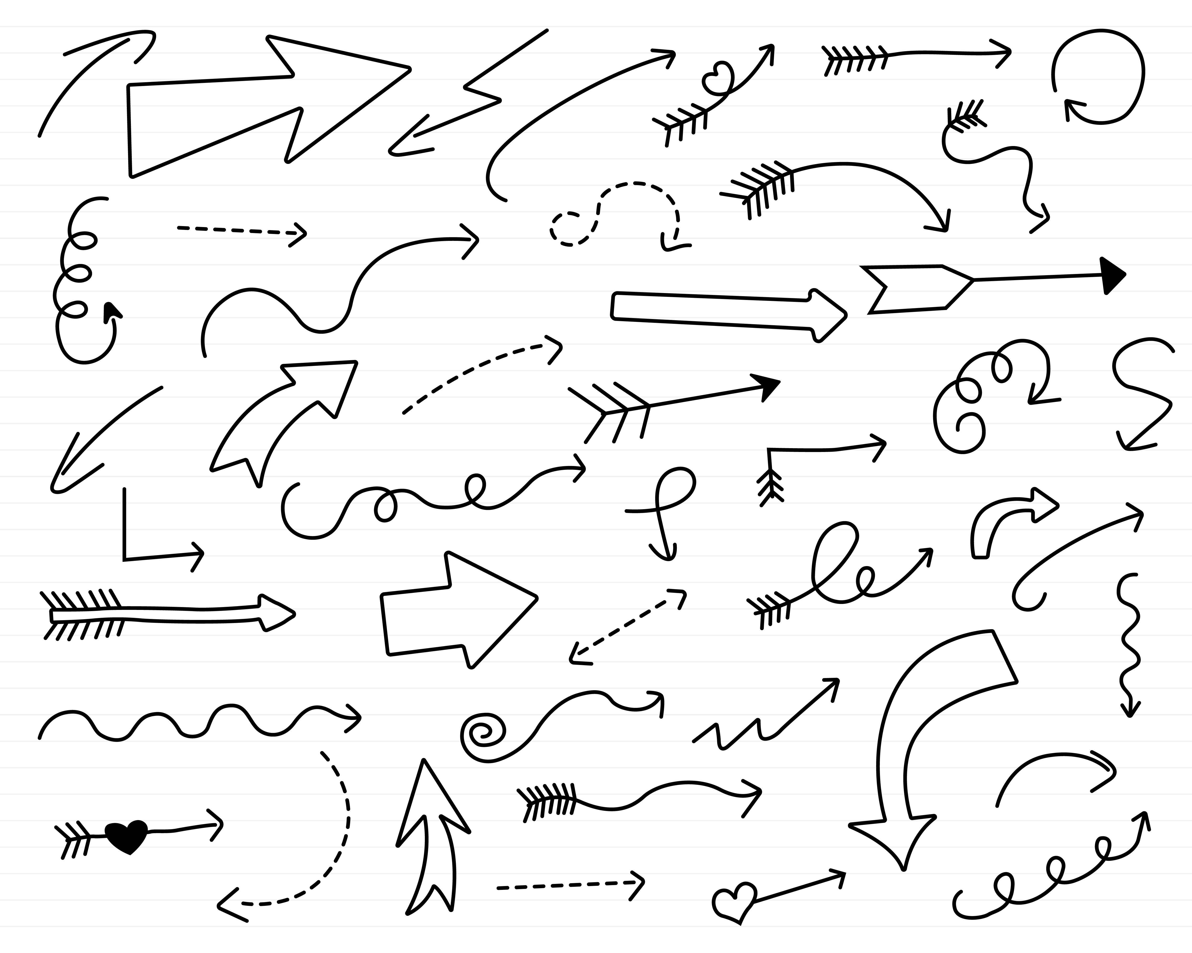 Art tools sketch hand drawn set vector desing Stock Vector by ©Havroshechka  96111346