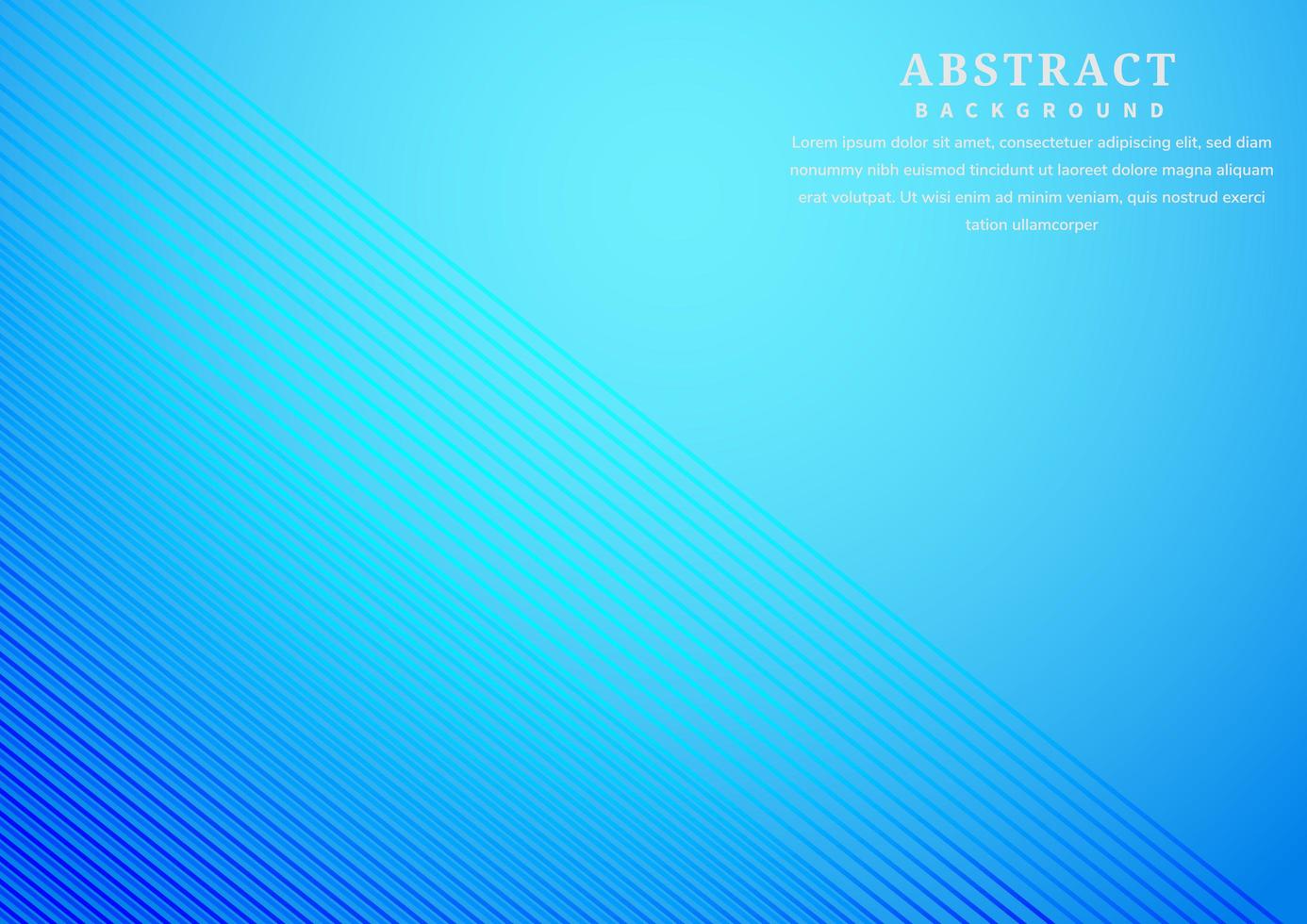 Abstract blue striped diagonal lines background vector