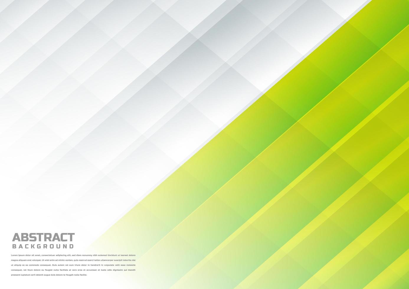 Abstract diagonal white, lemon green on background. vector