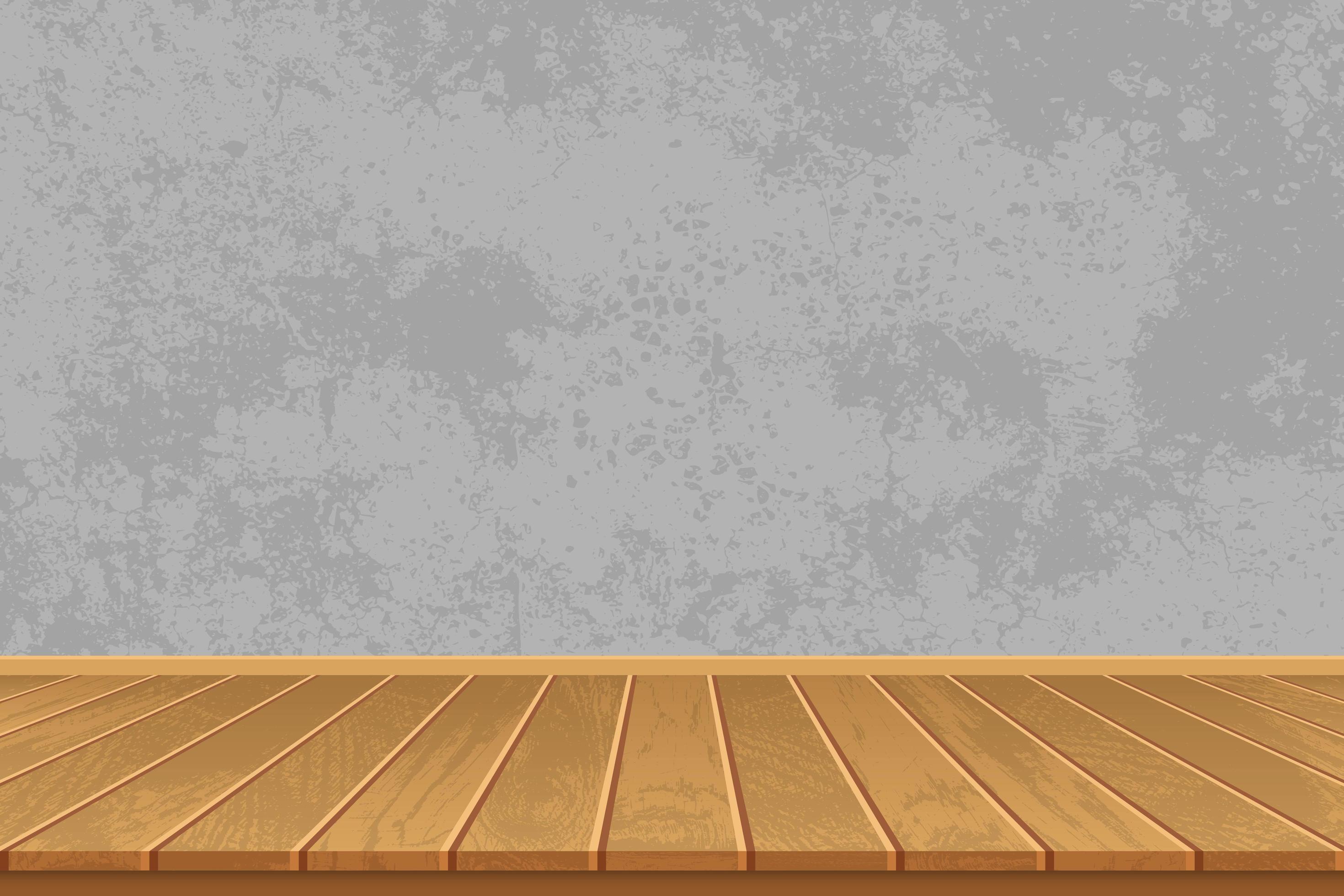 Empty Room With Wooden Floor And Concrete Wall 1632457 Vector Art At