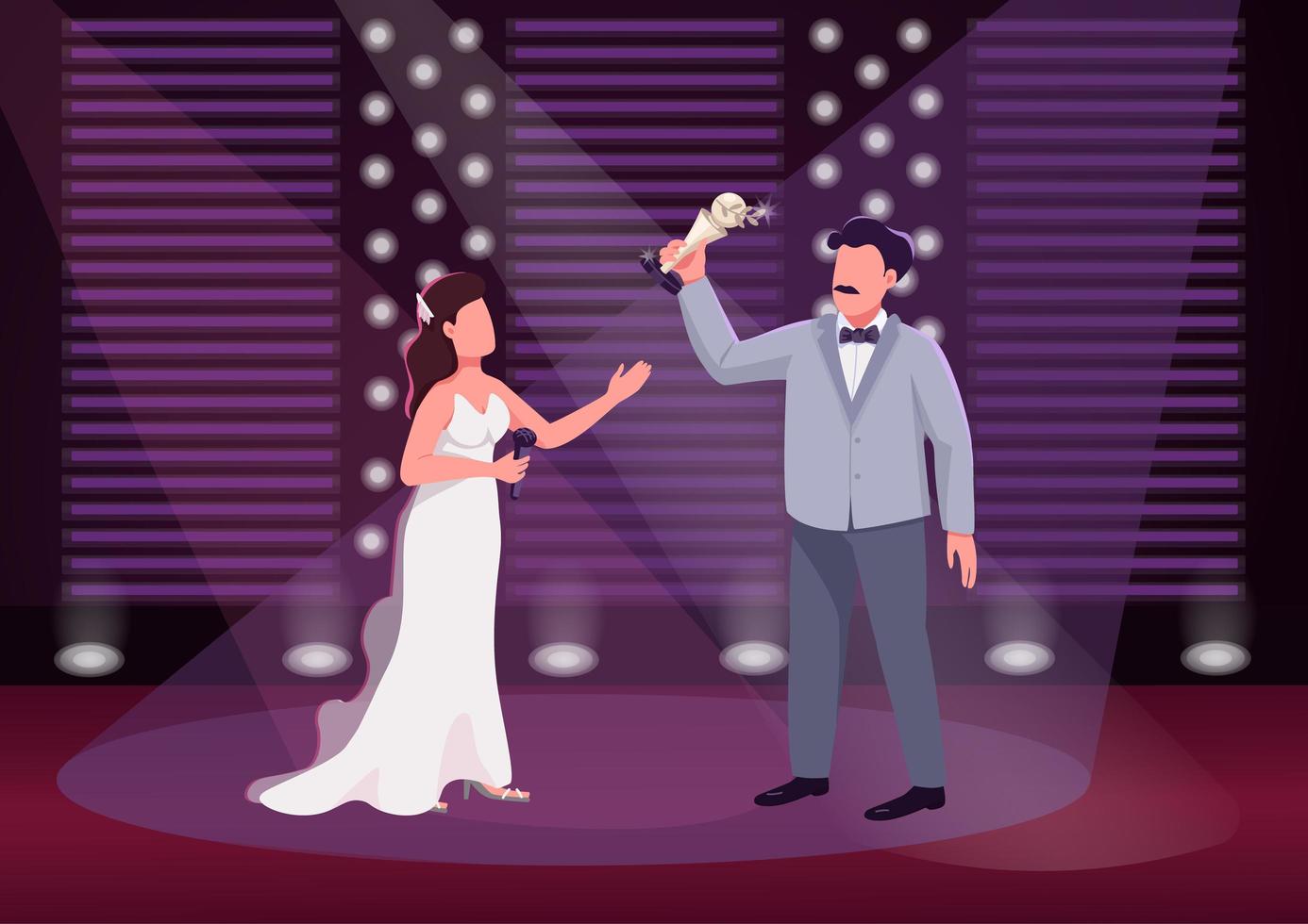 Award ceremony scene vector