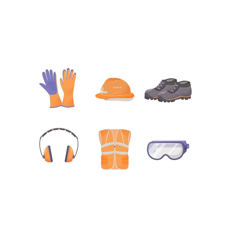 Industrial protective equipment vector
