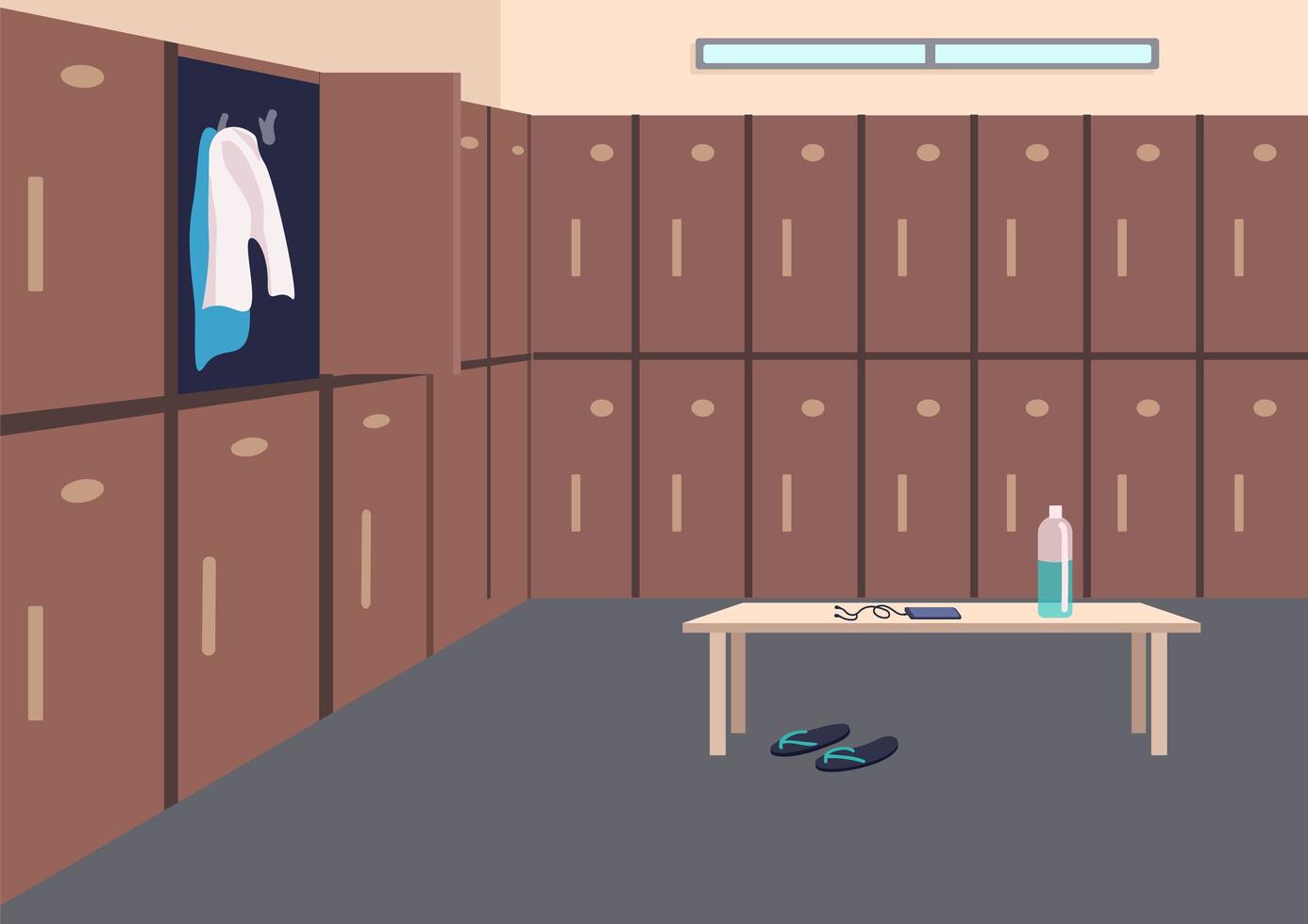 Empty locker room vector