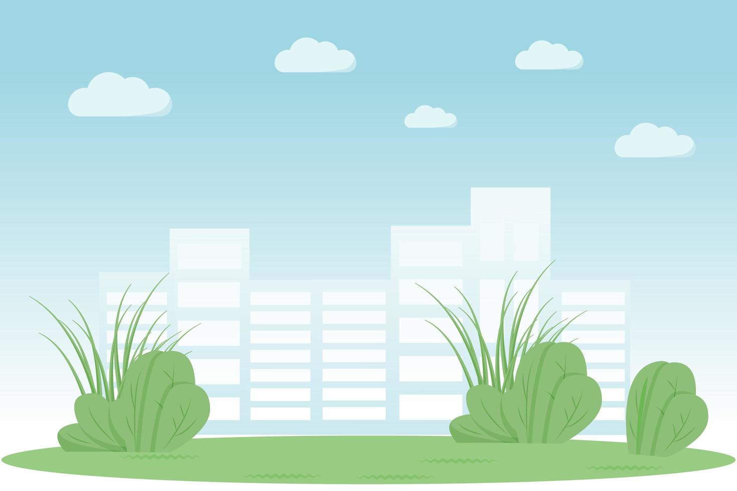 Urban park scene vector