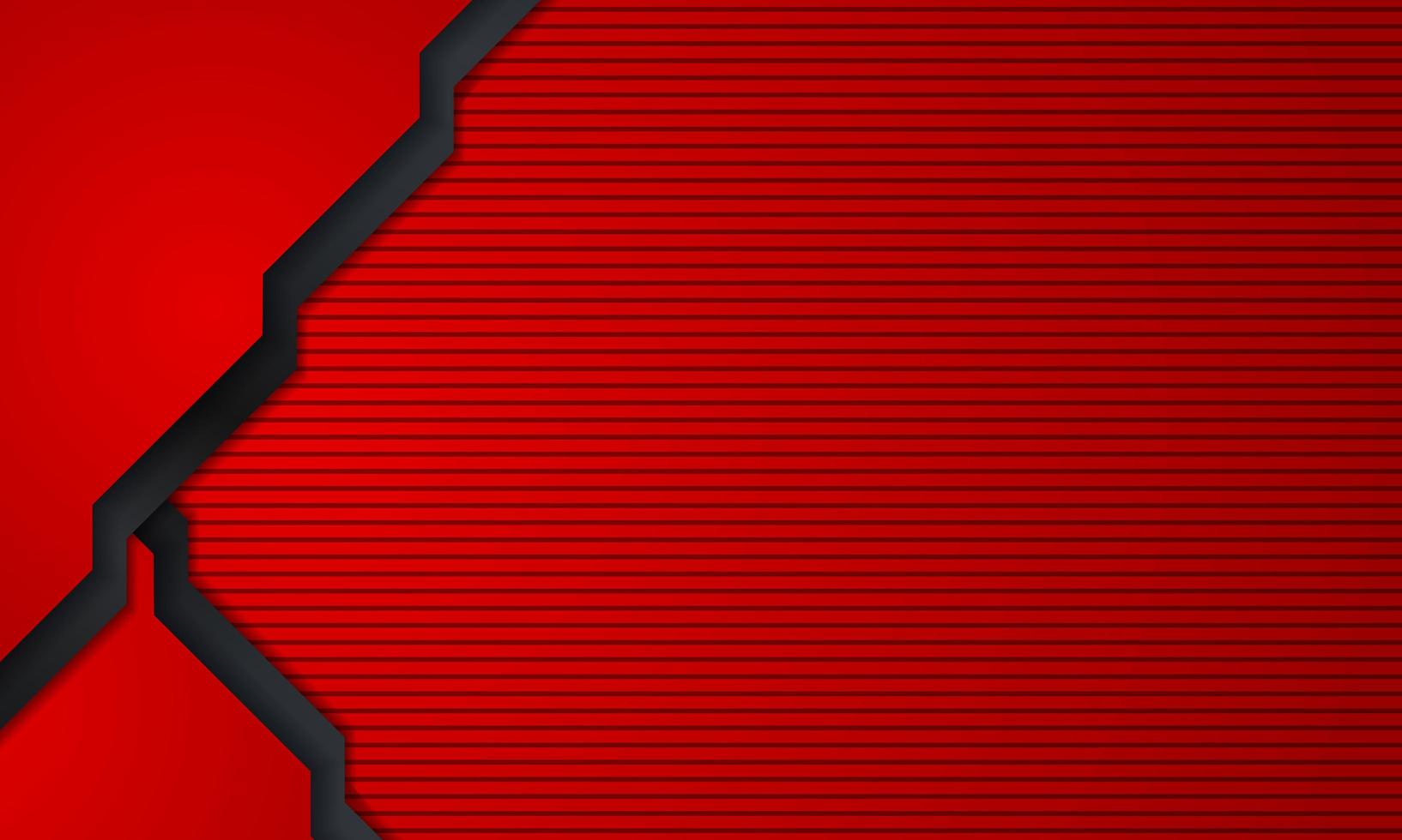 Abstract red and black layered background vector
