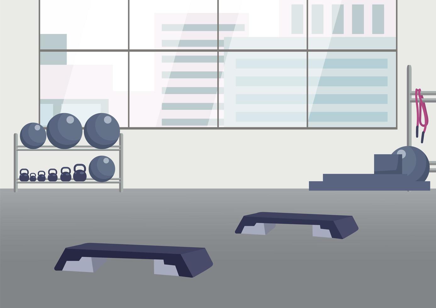 Empty fitness club vector