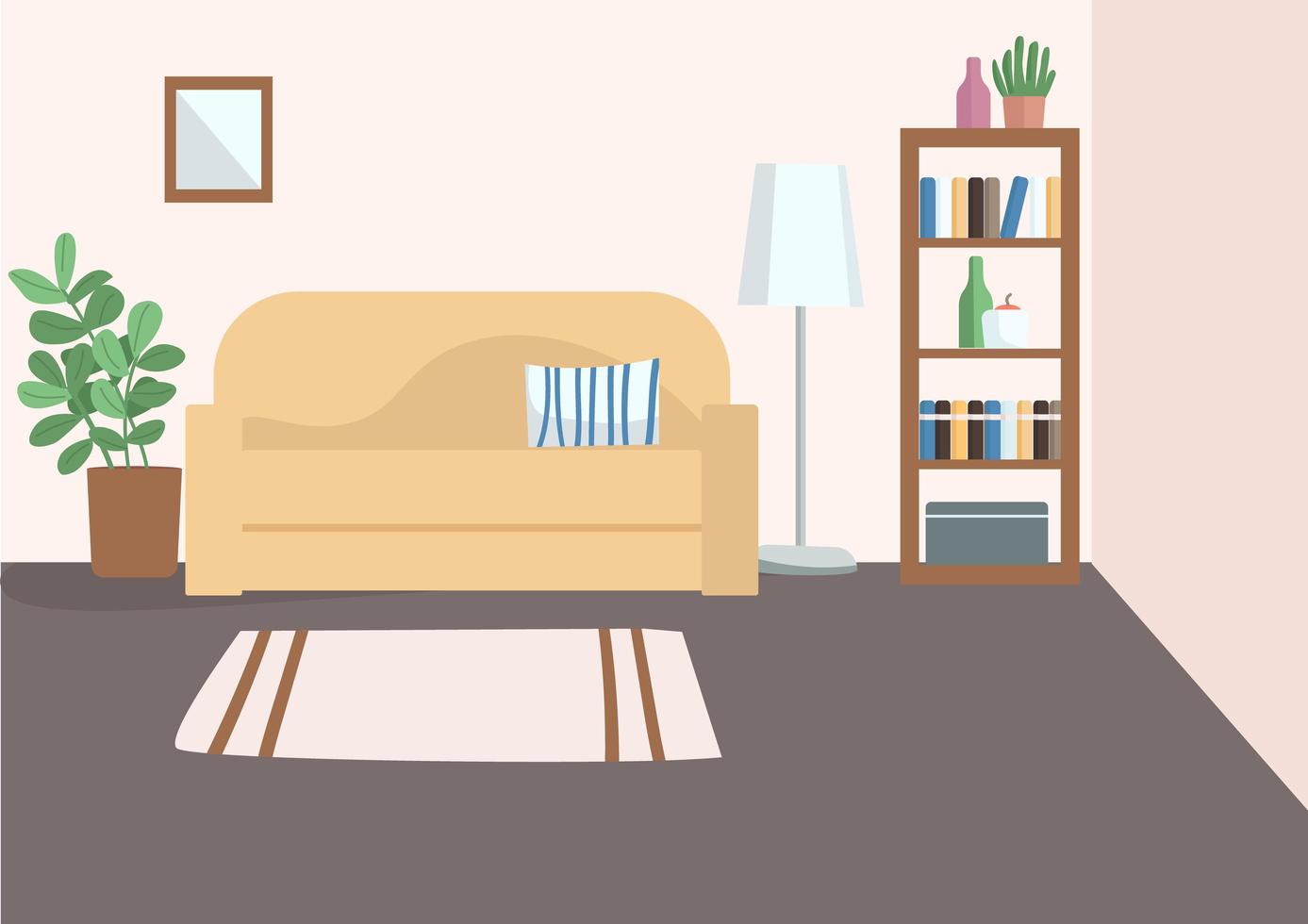 Empty living room vector