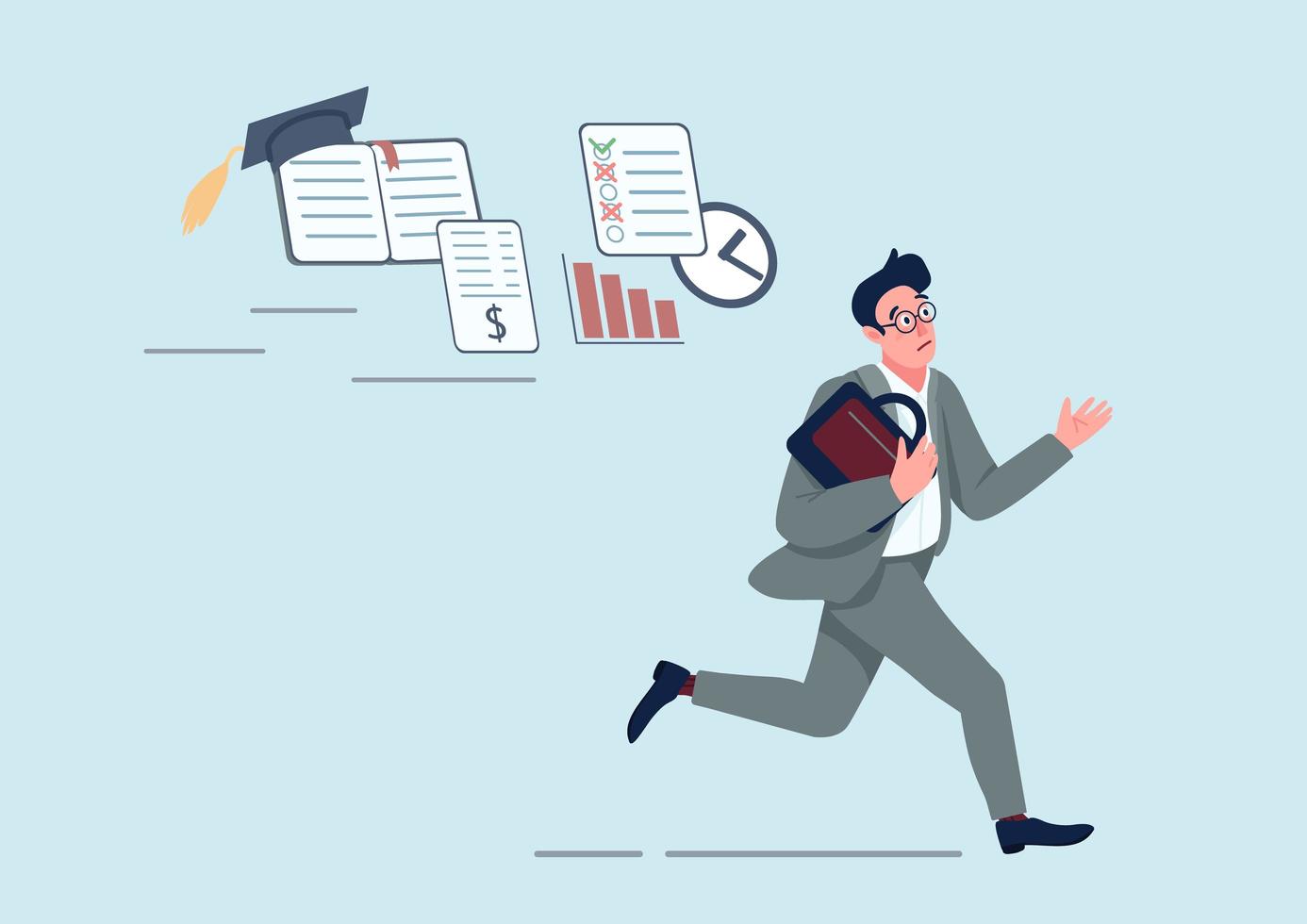 Businessman with problems vector