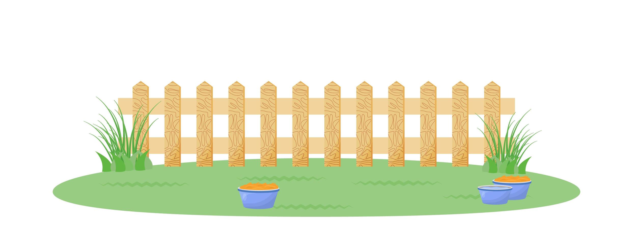 Backyard with fence vector