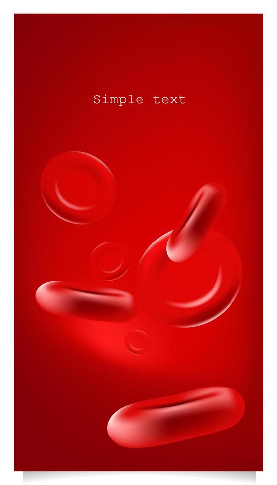 Red blood cells background with text space vector