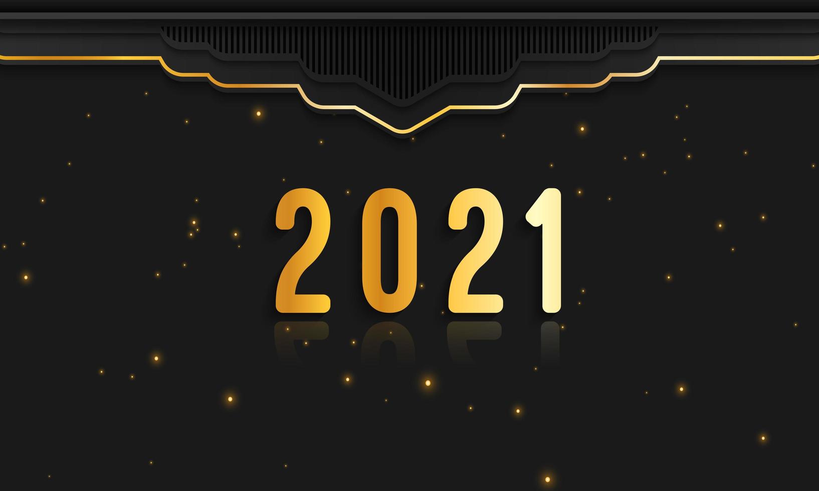 2021 Happy New Year background banner vector