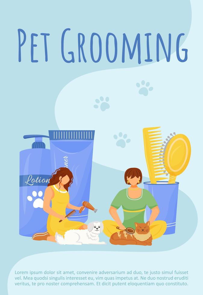 Pet grooming poster 1632783 Vector Art at Vecteezy