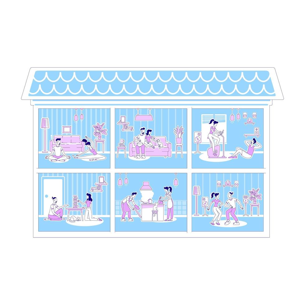 Different House Rooms vector