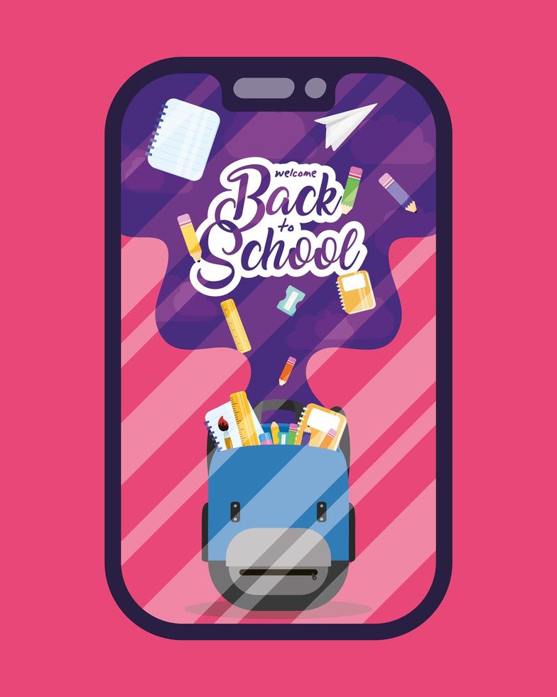 Back to school, e-learning and online education banner vector