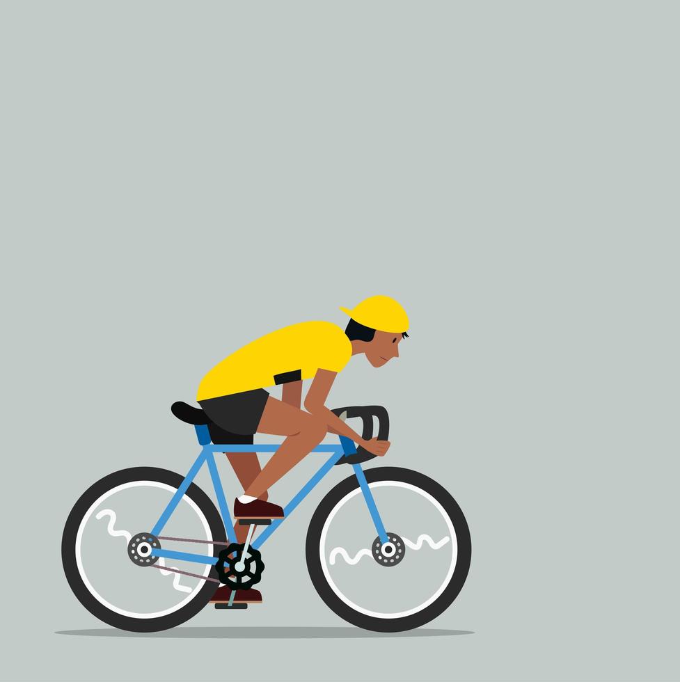 hombre en bicicleta vector