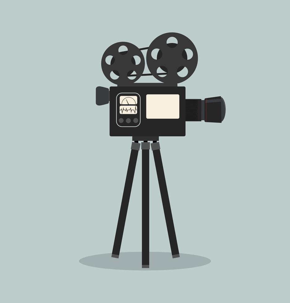 retro cinema film camera  vector