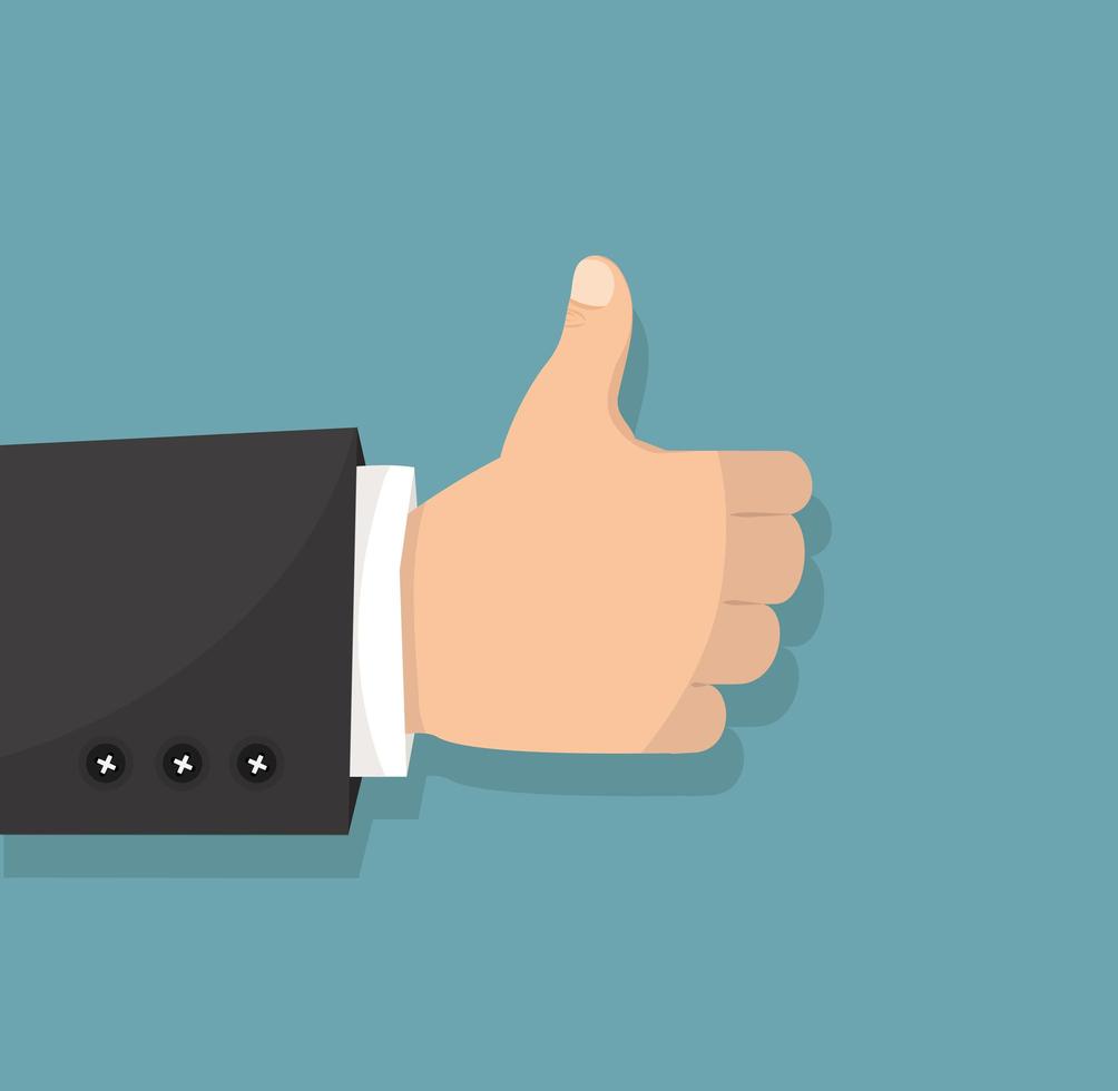 Thumbs Up  Hands businessman vector